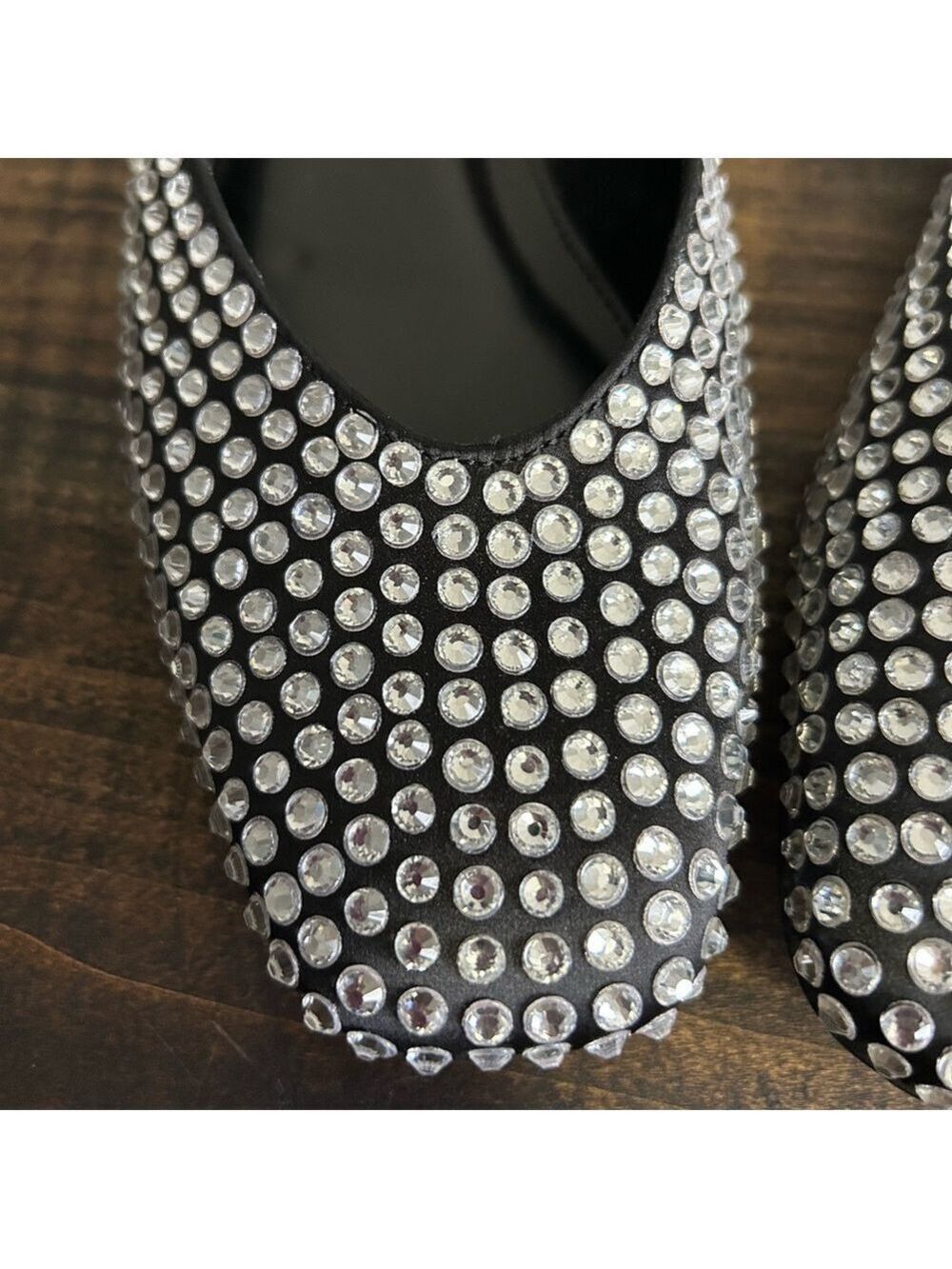 Steve Madden Matais Rhinestone Embellished Square Toe Ballet Flats, Size 9. - Picture 7 of 10